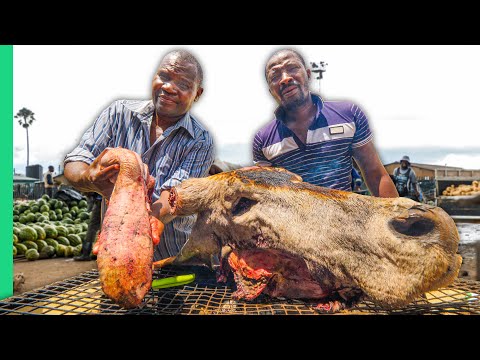 ILLEGAL Street Food in Africa’s Busiest Market!! (We ate it anyways)