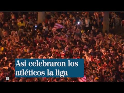 Neptuno se llena de seguidores del Atlético de Madrid para celebrar la liga