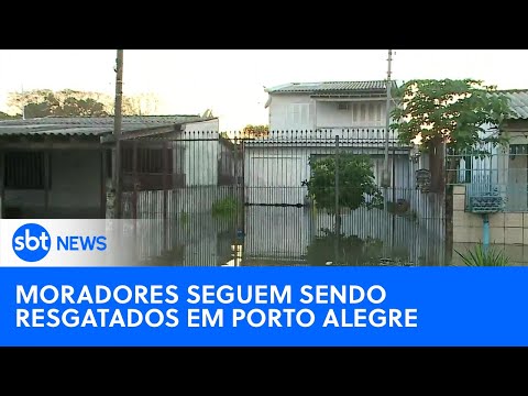 Moradores de Porto Alegre segue sendo resgatados em meio a inundações| #SBTNewsnaTV (07/05/24)