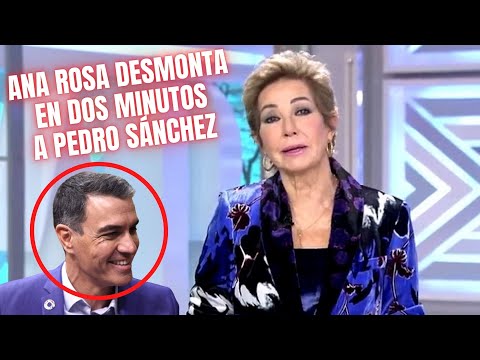 Vea cómo Ana Rosa Quintana desmonta en dos minutos a Pedro Sánchez por la reforma de malversación