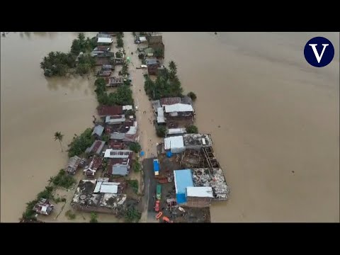 Imágenes aéreas de las graves inundaciones en el centro de Indonesia