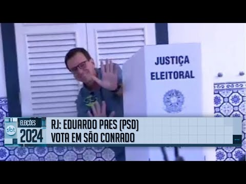 Eduardo Paes vota em São Conrado em disputa por reeleição no Rio | SBT nas Eleições 2024