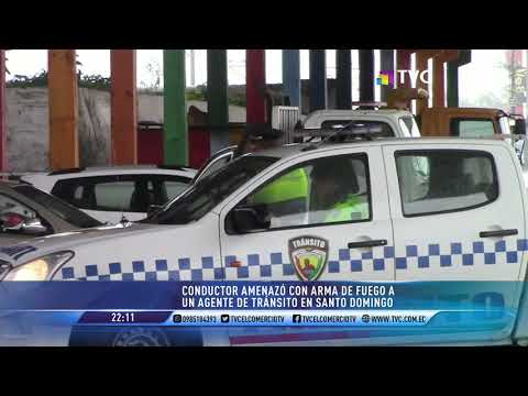 Conductor amenaza con un arma de fuego a un agente de tránsito