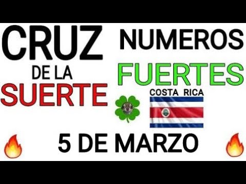 Cruz de la suerte y numeros ganadores para hoy 5 de Abril para Costa Rica