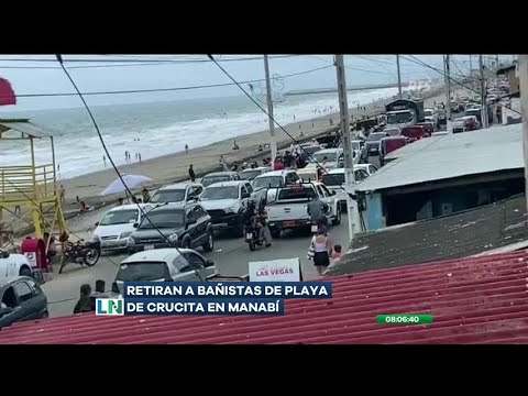 Se registró aglomeración de personas en la Playa Crucita de Manabí