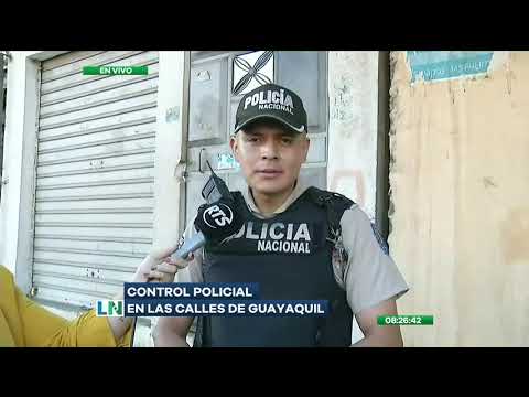 Control policial en las calles de Guayaquil