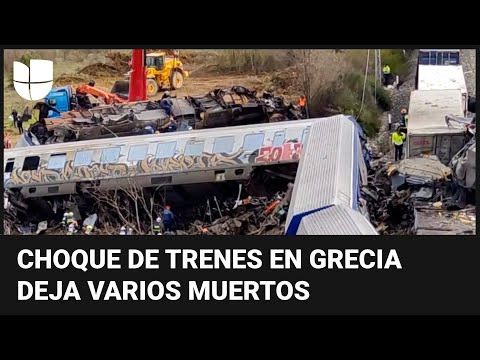 En un minuto: Investigan causas del trágico choque de trenes que dejó decenas de muertos en Grecia