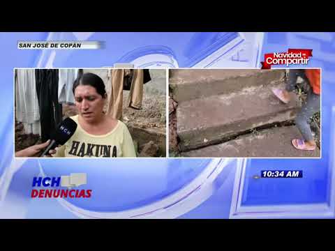 ¡Desgracia! Falla geológica destruye casas en San José de Copán, familias ya han evacuado