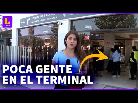 Protestas en Perú: Terminal de buses en Ica presenta baja afluencia de gente