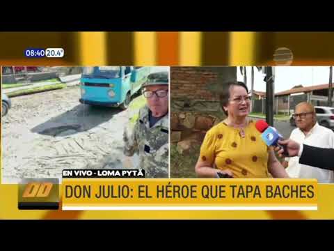 Entrevista: Don Julio, el héroe que tapa baches en Asunción