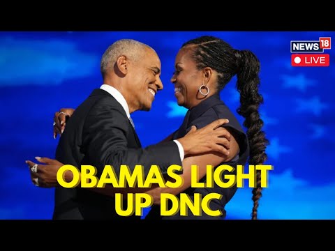 DNC LIVE | Michelle & Barack Obama Address At DNC 2024 Live | Obamas Slam Trump Live At DNC | N18G