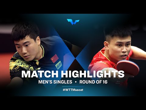 Table Tennis 🥍 Liang Jingkun vs Zhou Qihao | MS | WTT Contender Muscat 2022 (R16)