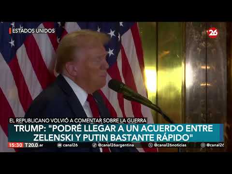 Donald Trump: Podré llegar a un acuerdo entre Zelenski y Putin bastante rápido