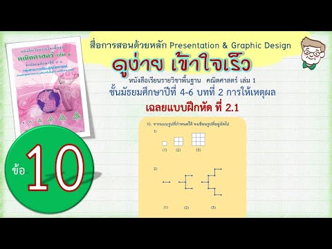 สอนการบ้านเลข เฉลยคณิตฯม.4เล่ม1พฐ.แบบฝึกหัด2.1ข้อ10