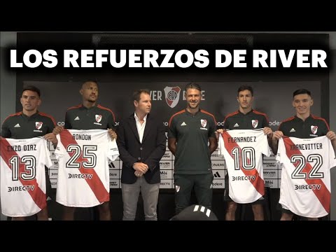 LOS REFUERZOS DE RIVER NACHO FERNÁNDEZ, KRANEVITTER, RONDÓN Y ENZO DÍAZ HABLARON EN CONFERENCIA