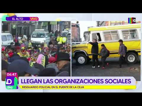 Organizaciones sociales llegaron a El Alto para participar del Cabildo