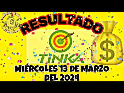 RESULTADO LOTERÁ TINKA DEL MIÉRCOLES 13 DE MARZO DEL 2024 /LOTERÍA DE PERÚ/