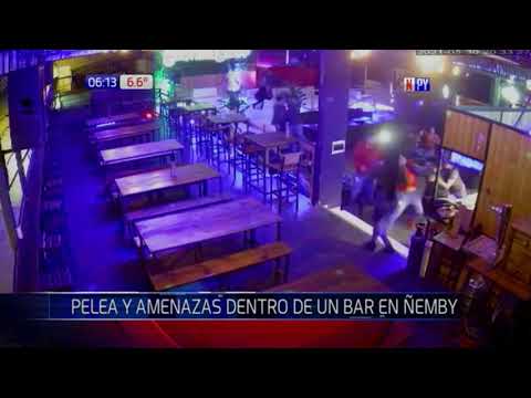 Violenta pelea dentro de un bar en Ñemby