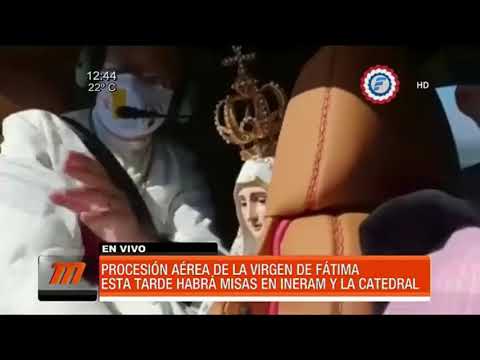 Procesión aérea de la Virgen de Fátima