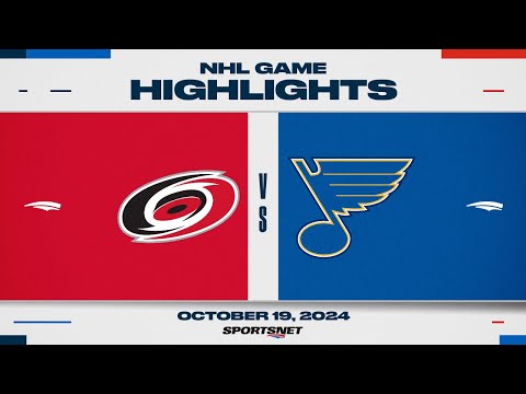 NHL Highlights | Hurricanes vs. Blues - October 19, 2024