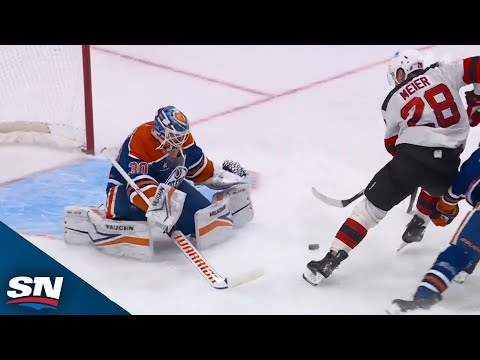 Devils Timo Meier Finishes A Backhand Beauty After Mercers Airmail Feed