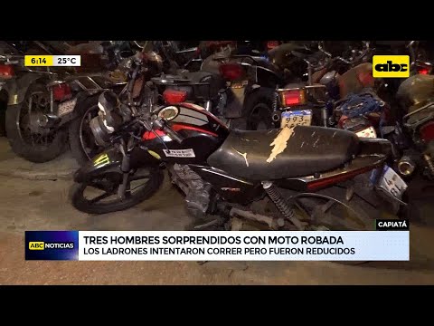 Capiatá: Tres hombres sorprendidos con moto robada