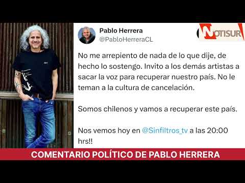 Pablo Herrera: Invito a los demás artistas a sacar la voz para recuperar nuestro país