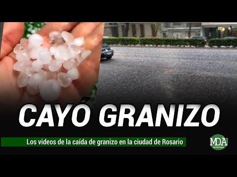 Fuerte CAÍDA DE GRANIZO en ROSARIO