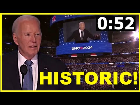 YIKES! PRES BIDEN GETS LONGEST DNC STANDING OVATION EVER