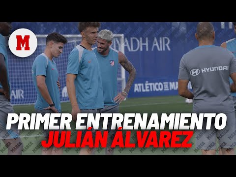 Julián Alvarez ya 'entrena' como rojiblanco junto a dos campeones olímpicos  I MARCA