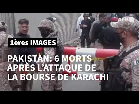 Pakistan: la police sur ses gardes après l'attaque de la Bourse de Karachi | AFP Images