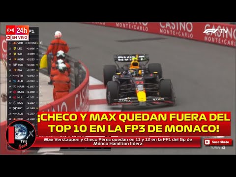 Max Verstappen y Checo Pérez quedan en 11 y 12 en la FP1 del Gp de Mónaco Hamilton lidera