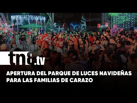 Inauguración de luces navideñas en el parque central de Carazo - Nicaragua