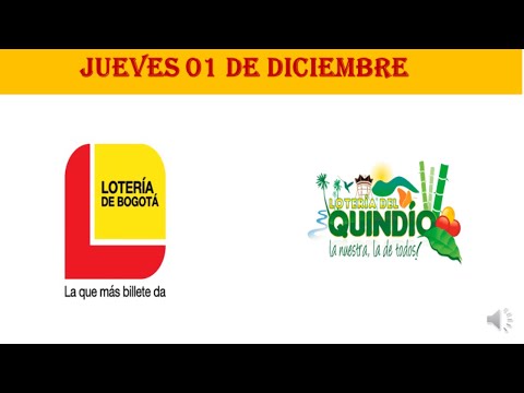 Chance - Lotería de Bogotá y del Quindío - Jueves 01 de diciembre 2022