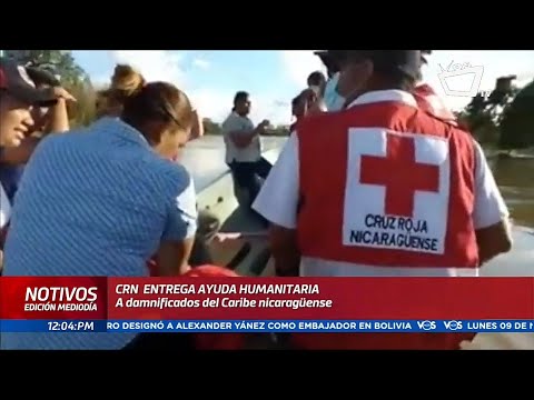 Cruz Roja Nicaragüense entrega ayuda humanitaria a damnificados por el huracán ETA