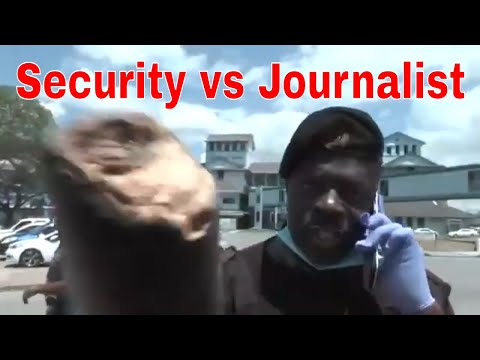 Security vs Journalist/Cameraman at San Fernando General Hospital