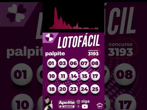 PALPITE LOTOFÁCIL 3193 Quinta 12/09/2024 SÓ COPIAR E APOSTAR HOJE! #lotofacil #loteria