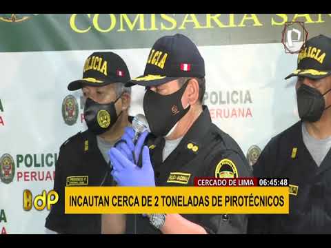 Cercado de Lima: casi dos toneladas de pirotécnicos fueron incautadas por la PNP