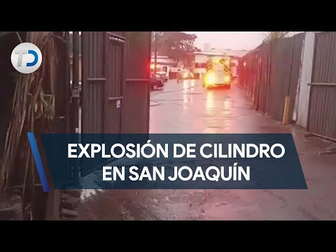 Cilindro explota en San Joaquín