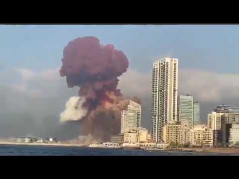 Explosión en Beirut, vista desde una embarcación