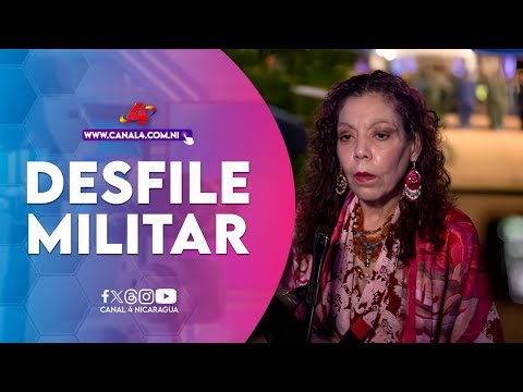 Cra Rosario Murillo después del Desfile Militar en conmemoración del 44 Aniversario del Ejército