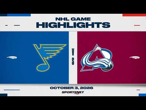 NHL 하이라이트 | 블루스 대 애벌랜치 - 2026년 10월 4일