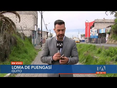 Moradores de la Loma de Puengasí, sur de Quito, piden la colocación de barandas de seguridad