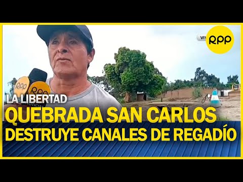 Quebrada San Carlos destruyó tres canales de regadío y afectó a 50 hectáreas