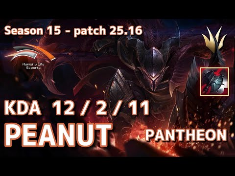 【KRサーバー/C1】HLE Peanut パンテオン(Pantheon) VS トランドル(Trundle) JG - Patch25.16 KR Ranked【LoL】