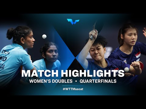 Table Tennis 🥍 Selena Selvakumar/Sreeja Akula vs Goi Rui Xuan/Wong Xin Ru | WD | WTT Contender Muscat 2022 (QF)