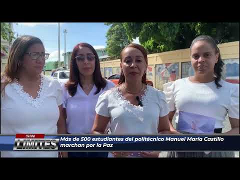 Más de 500 estudiantes del politécnico Manuel María Castillo marchan por la Paz