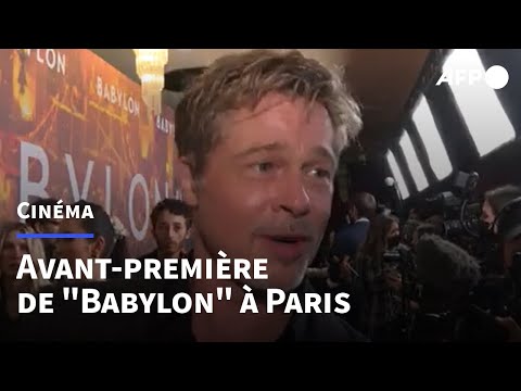 Brad Pitt et Damien Chazelle à Paris pour l'avant-première du film Babylon | AFP