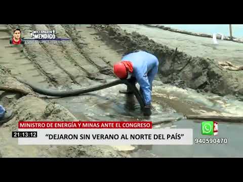 Ministro de Energía y Minas: El derrame de petróleo ha dejado sin verano al norte del país
