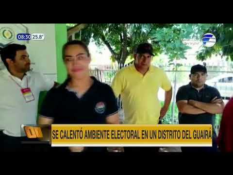 Se calentó el ambiente electoral en un distrito del Guairá